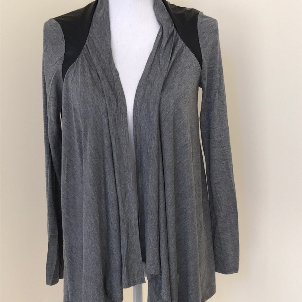 NWT! RXB Heather grey small open L/S cardigan .